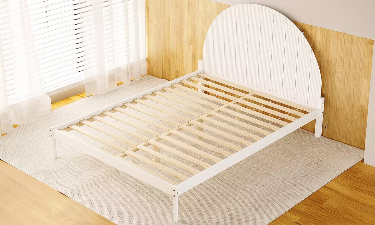 Artiss Bed Frame Queen Size Wooden White