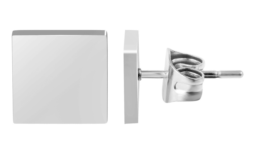 Image 8: Akzent Edelstahl-Ohrstecker für Damen