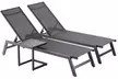 Lot de 2 transats Côté Lounge avec table d'appoint en option, coloris au choix, livraison offerte - Second Medium