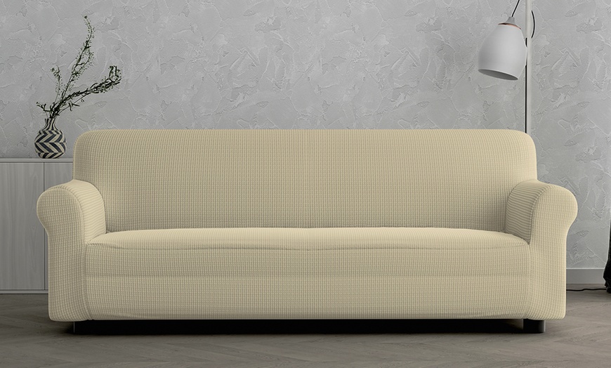 Image 8: Elastische stoel- of bankhoes 'Leslie'