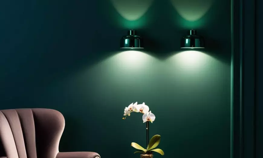 Image 3: 1, 2 of 4 gekleurde led-lampen met afstandsbediening