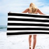 Image 11: Single Jersey Striped Summer Beach or Bath Towel