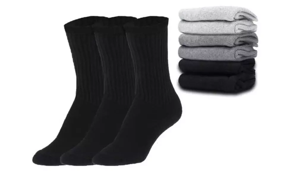 Everlast Men's Tube Crew Socks in Black, White, and Gray (18-Pair) - Primary Image