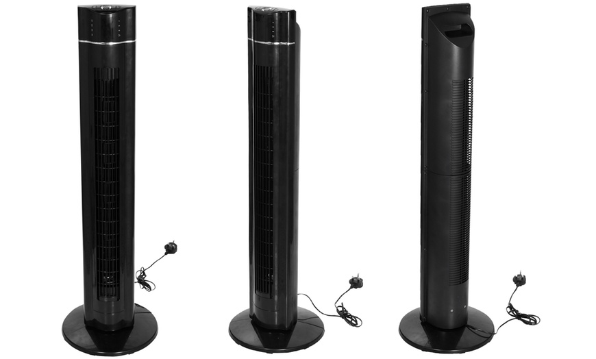 Image 2: Remote-Controlled 60W Tower Fan