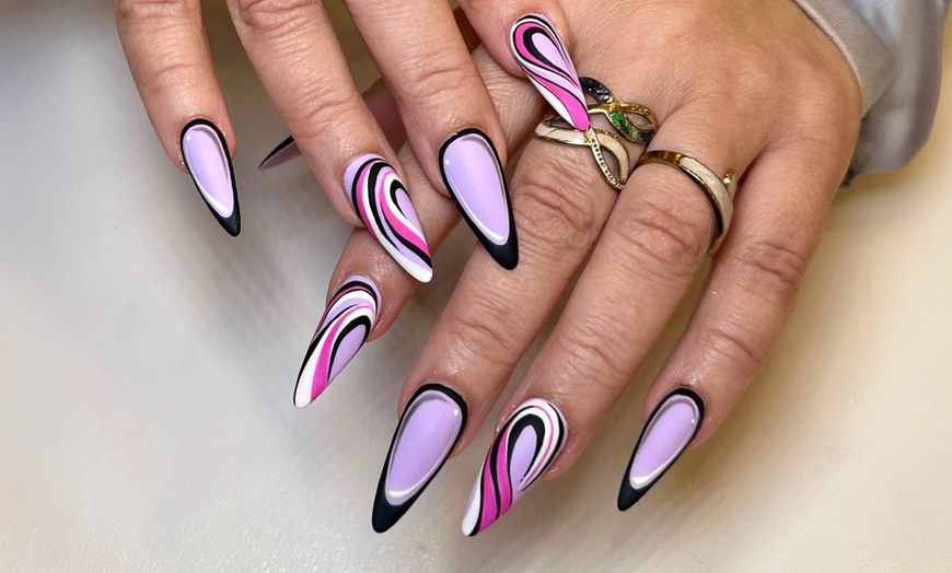 Image 3: Gel Manicure, Acrylic Gel, Volcano Spa Pedicure or Nail Ombre Full Set