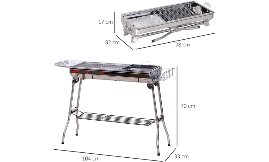 Image 18: Outsunny Portable BBQ Grill Range