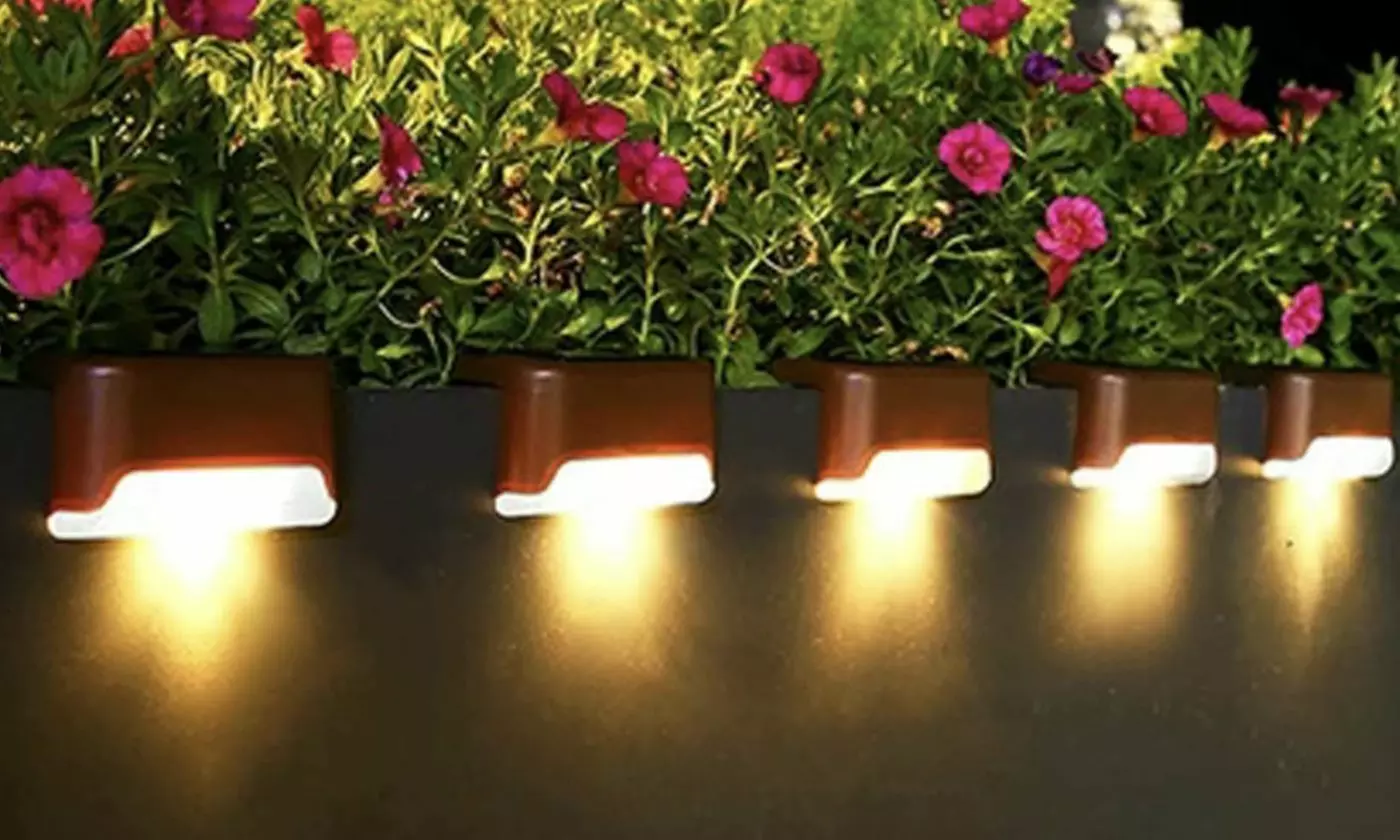 8-Pack Solar LED Deck & Step Lights