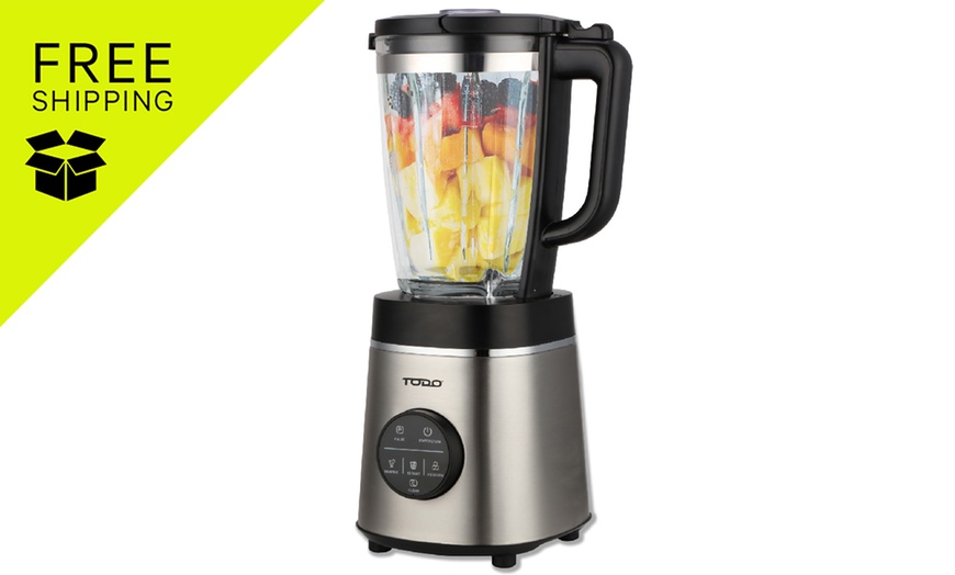 Image 1: TODO 1.75L Commercial Electric Blender 1000W Glass Jar