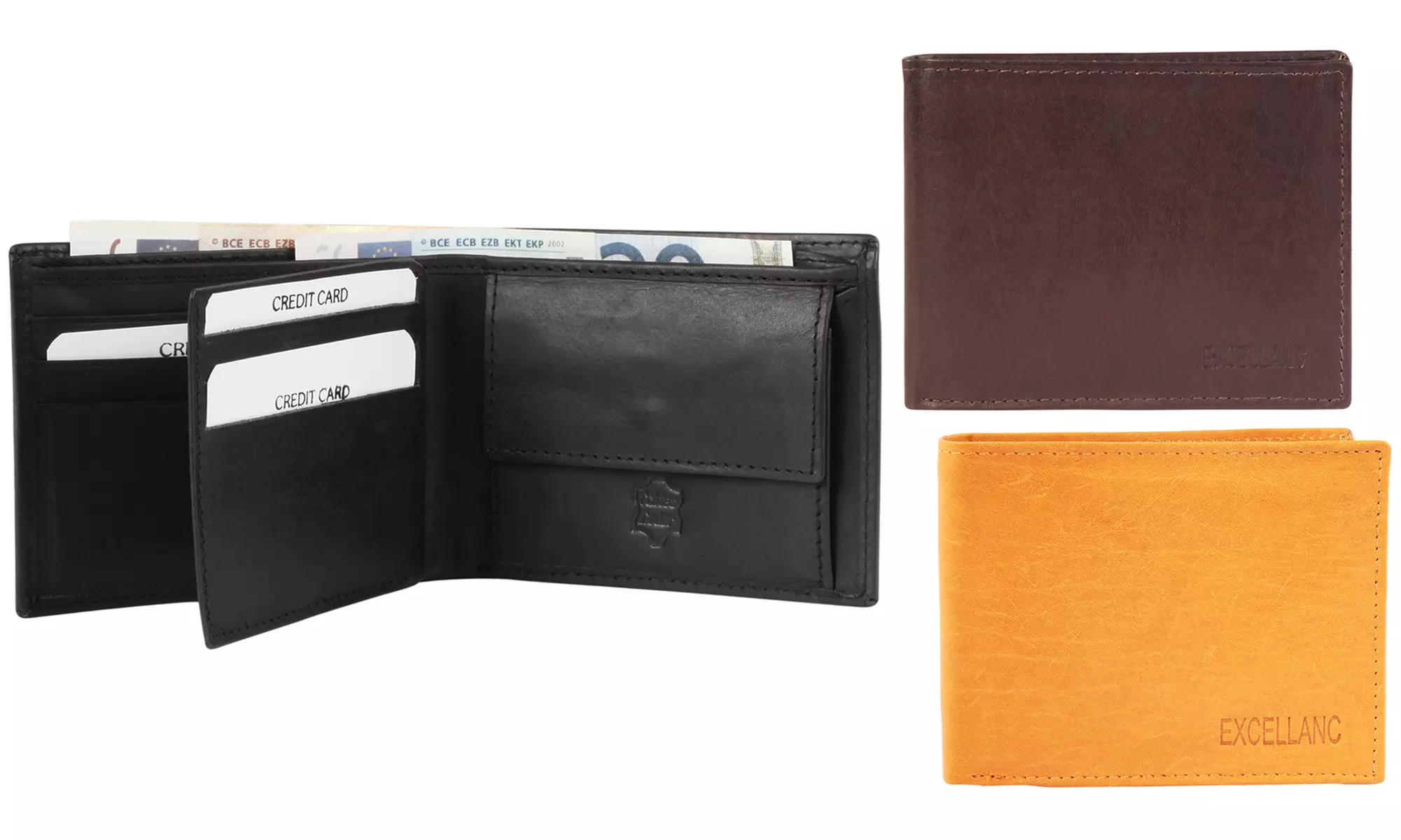 1 ou 2 portefeuilles en cuir Excellanc - Primary Image