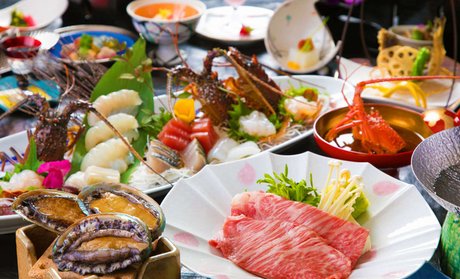 三重　松阪牛・伊勢海老・鮑の饗宴/海側展望風呂付和室/1泊2食