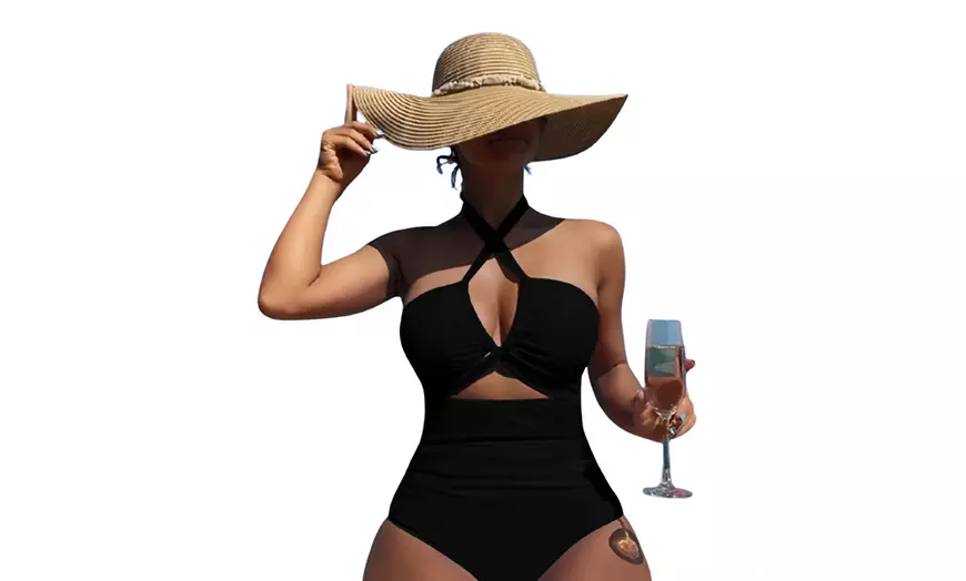 Image 4: Maillot de bain avec décolleté plongeant et devant croisé