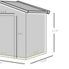 Image 21: Outsunny Galvanised Steel Garden Shed 7x4ft or 9x6ft