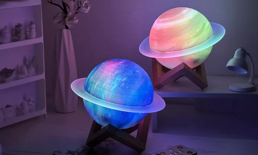 Image 5: Saturn Bluetooth Speaker, Vibrant 7-Colour Light and Remote Control 
