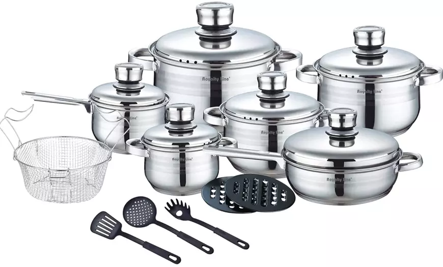 Image 12: Batteria di cucina da 16 o 18 pezzi Royalty Line