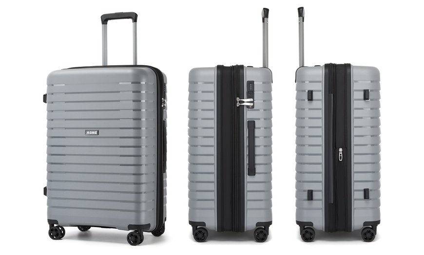 Image 17: 1x oder 2x Kono Hartschalen-Reisekoffer mit Getränkehalter