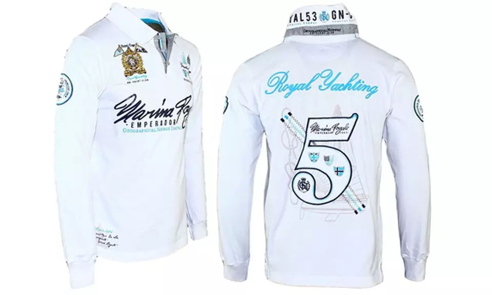 Geographical Norway Langarmpoloshirt in der Farbe und Größe nach Wahl - Second Medium