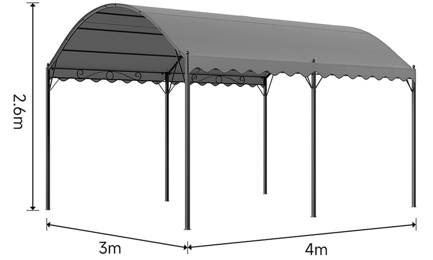 Image 6: Metal Arched Pergola