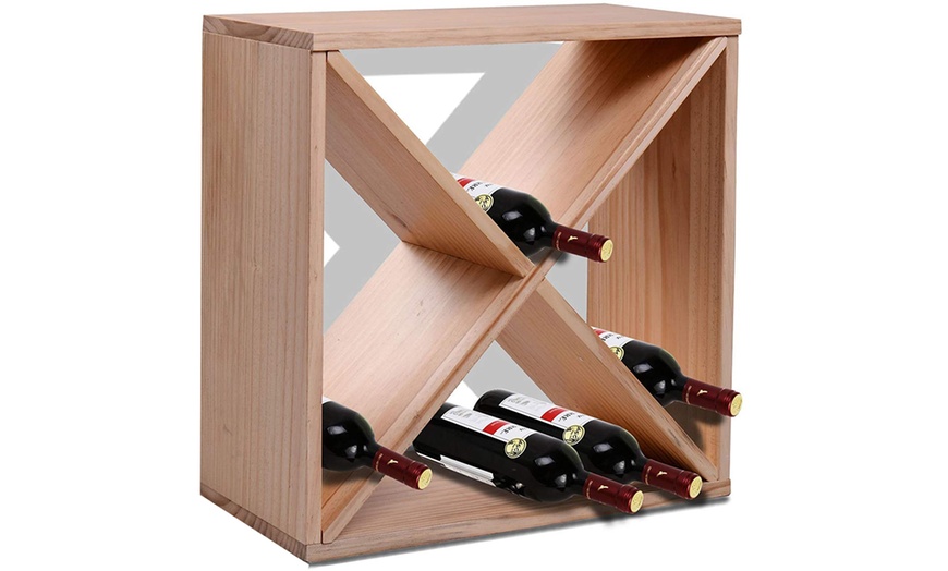 Image 2: Homcom Cube Wine Rack