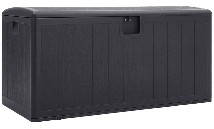 Image 16: HDPE Heavy-Duty Water-Resistant Rattan-Effect Deck Box