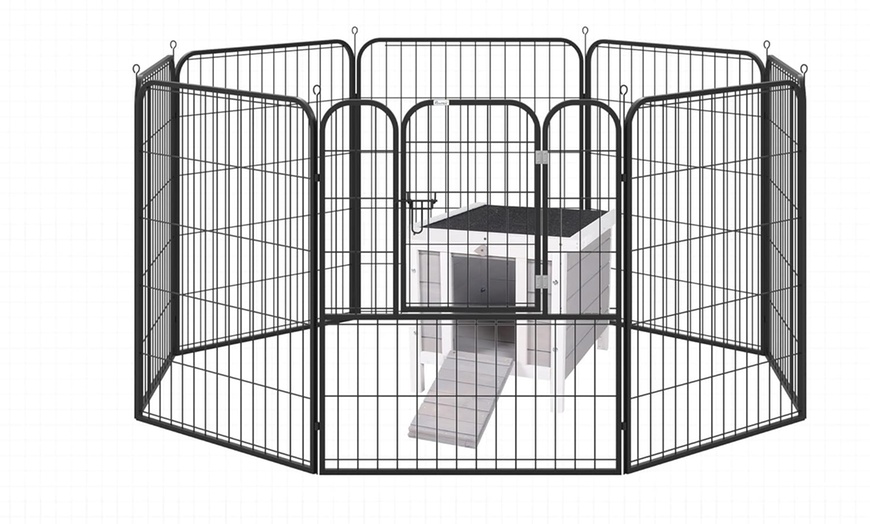 Image 15: Pawhut Outdoor Wooden Rabbit Hutch Collection