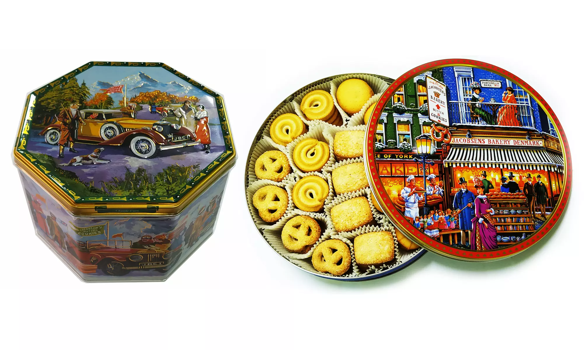 Assortiments de biscuits Danois JACOBS BAKERY dans jolies boîtes métal - Primary Image