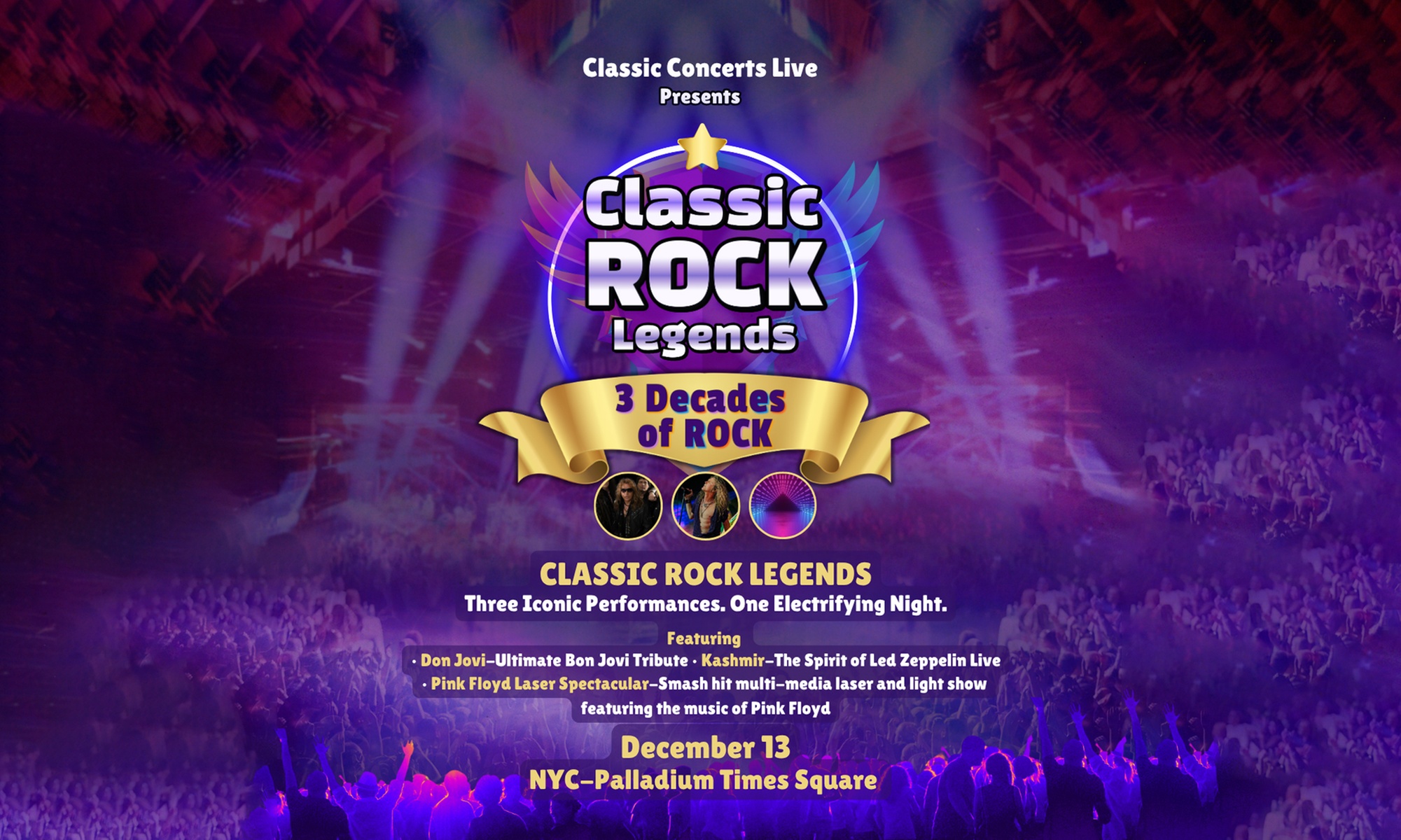  Classic Rock Legends - 3 Decades of ROCK - Up to 51% Off