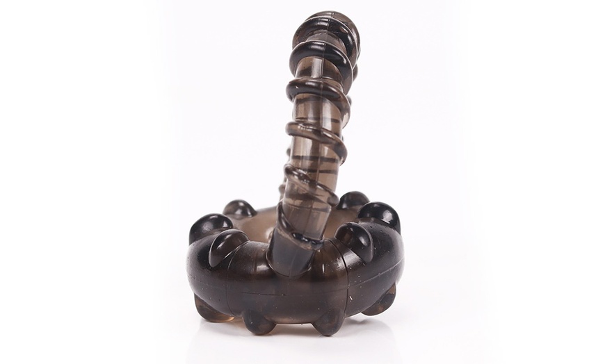Image 6: Thread C Rings Soft Silicone Floating Point Delay Dejaculation