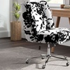 Image 1: Swivel Office Chair with Milk Cow Print