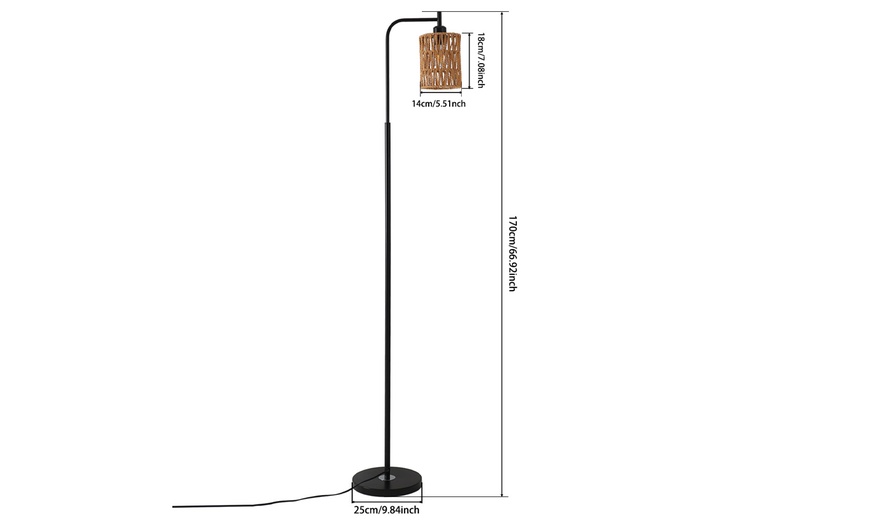 Image 9: Living And Home Limited Black Floor Lamps, Various Heights and Shades