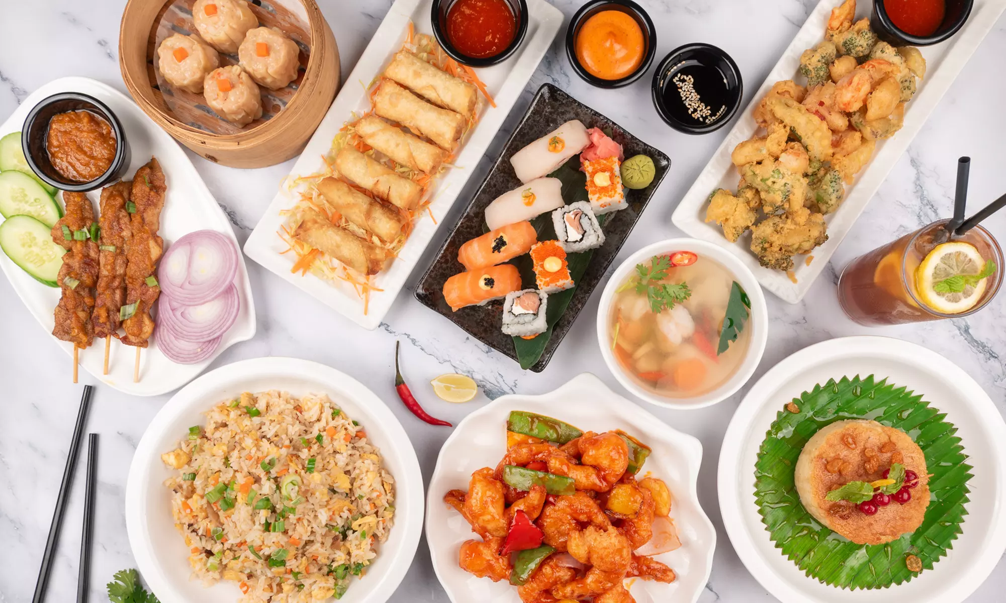 Asian Brunch Buffet and Bottomless Beverages for Child or Adult at Tenggara Restaurant at 5* Park Regis Kris Kin - Primary Image