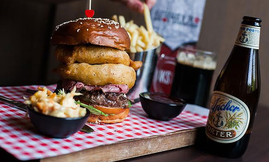 Image 1: Burger with Fries for Two