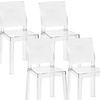 Image 2: Set de 4 sillas de cocina transparentes Petra
