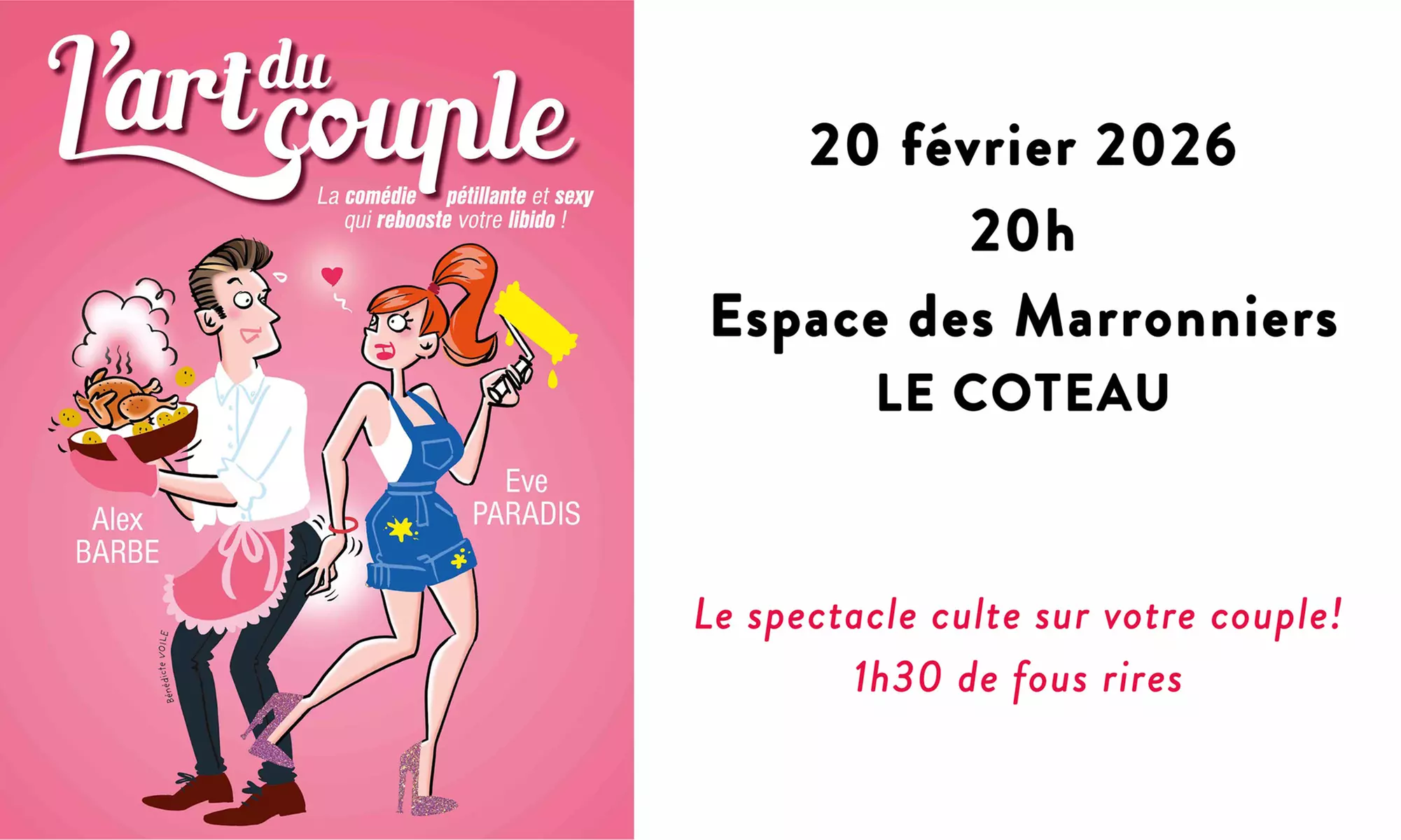 L’amour en éclats de rire : 1 place pour "L’Art du couple", le 20 février 2026 à 20h au Coteau (52% de remise) - Primary Image