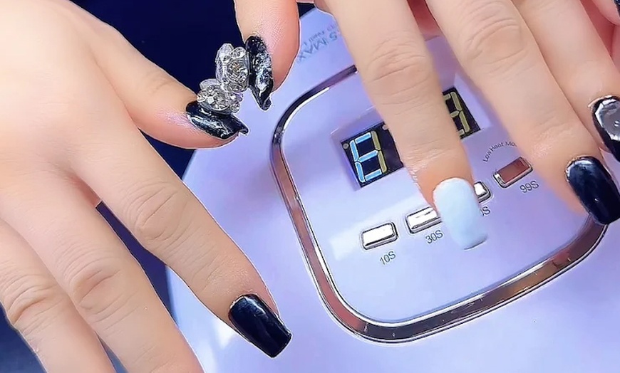 Image 2: Silver or Gold Diamond Facial with Short or Extension Gel Manicure