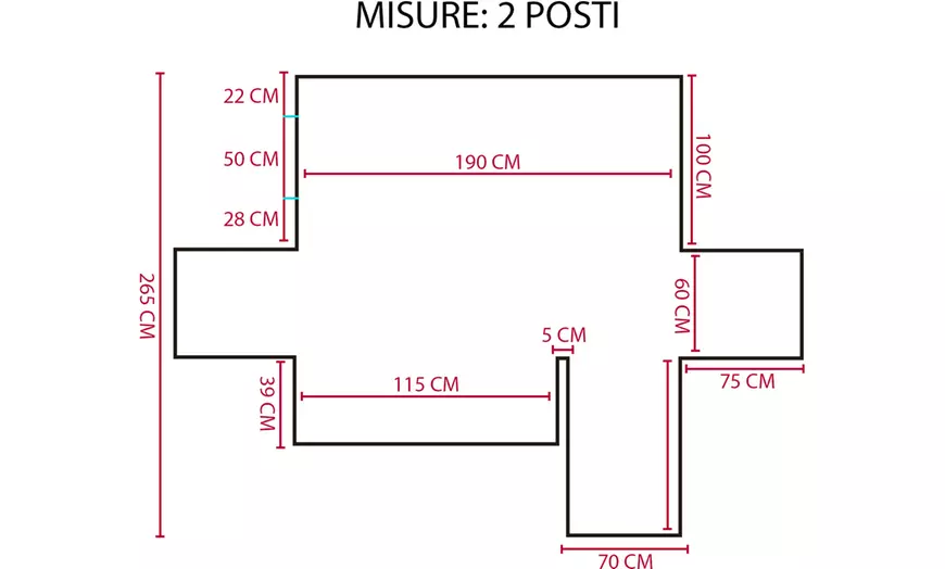 Image 6: Copridivano con penisola Simple