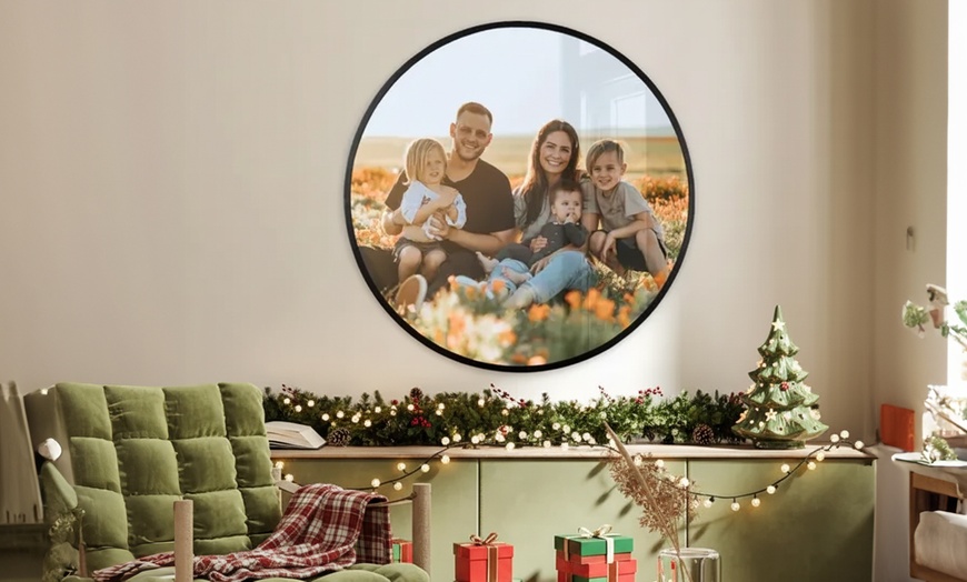 Image 2: Personalisierbares Foto in rundem Rahmen