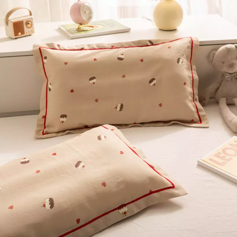 Breathable Pure Cotton Kids Pillowcase Pair