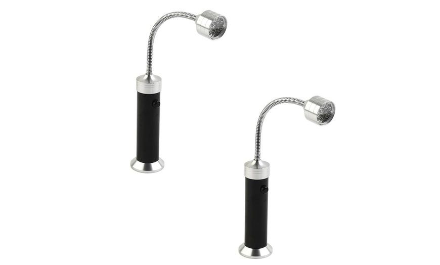 Image 6: Luz LED para barbacoa con cabezal inclinable 360° y base magnética