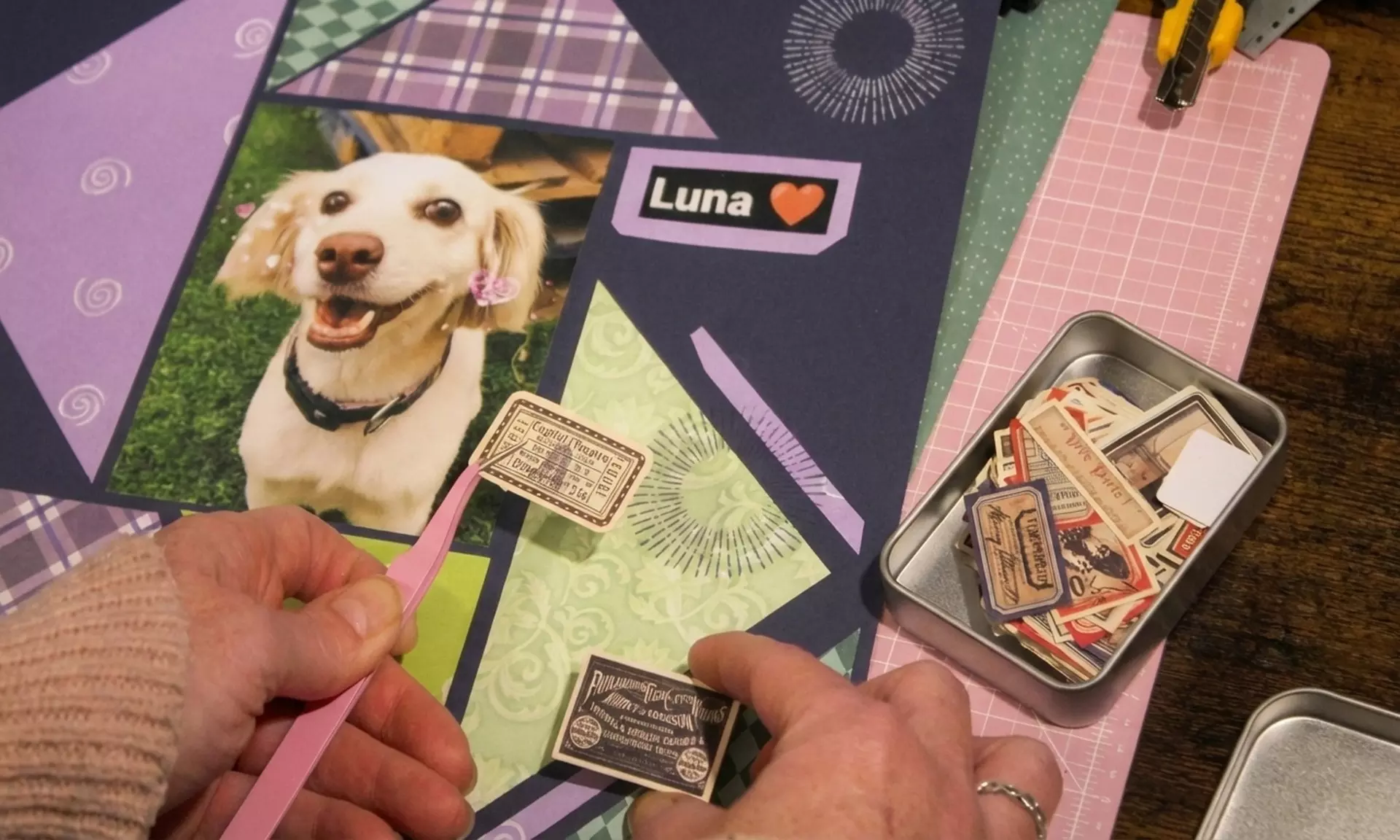 Taller de Papelería creativa (scrapbooking) con bebida y picoteo