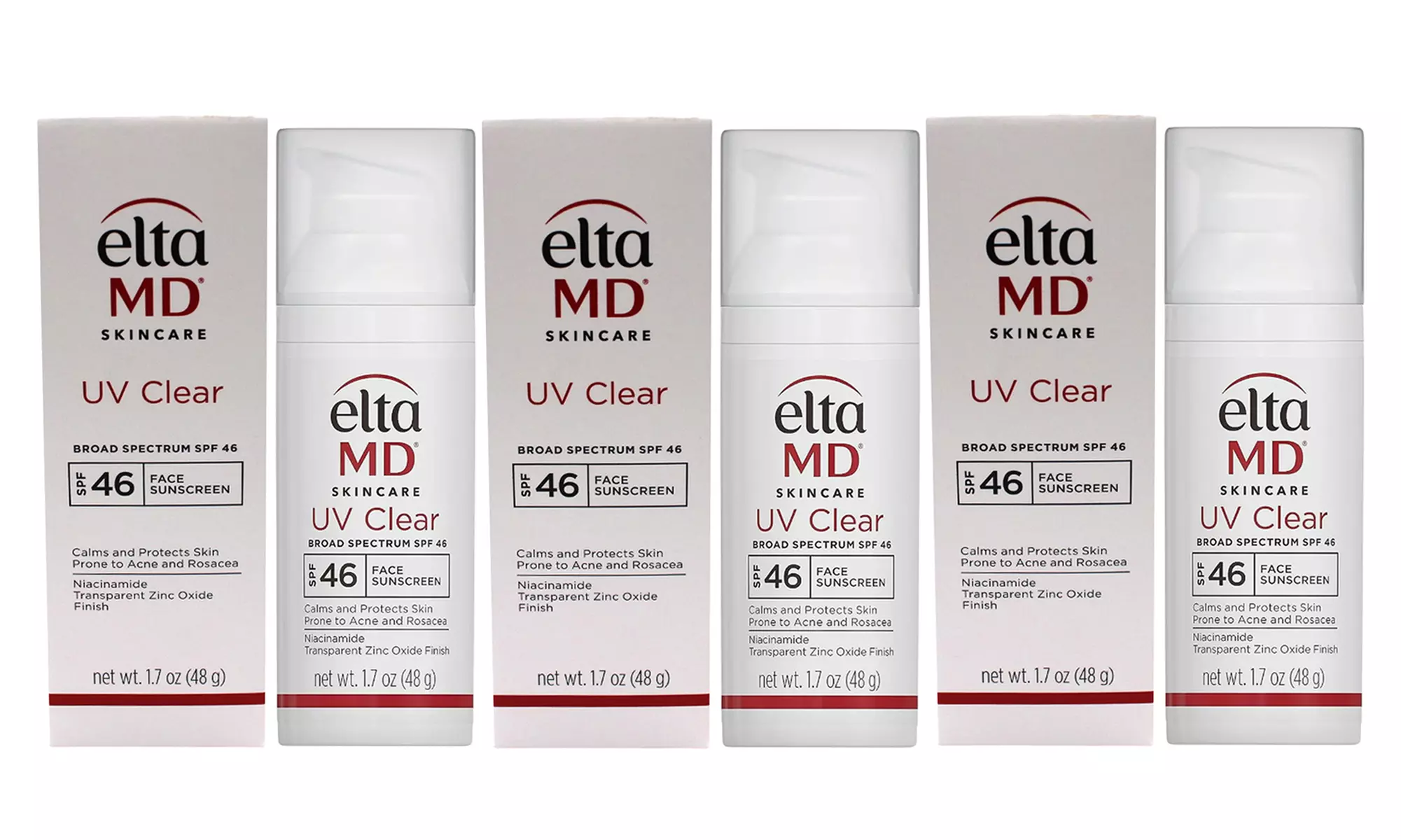 EltaMD UV Clear Broad-Spectrum SPF 46 Face Sunscreen 48g / 1.7 oz (Choose Pack) - Second Medium