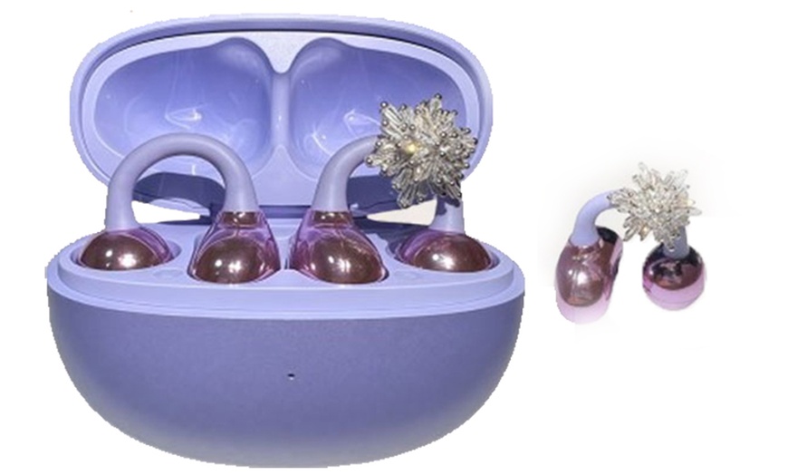 Image 3: Auriculares inalámbricos con diseño de clip y batería duradera
