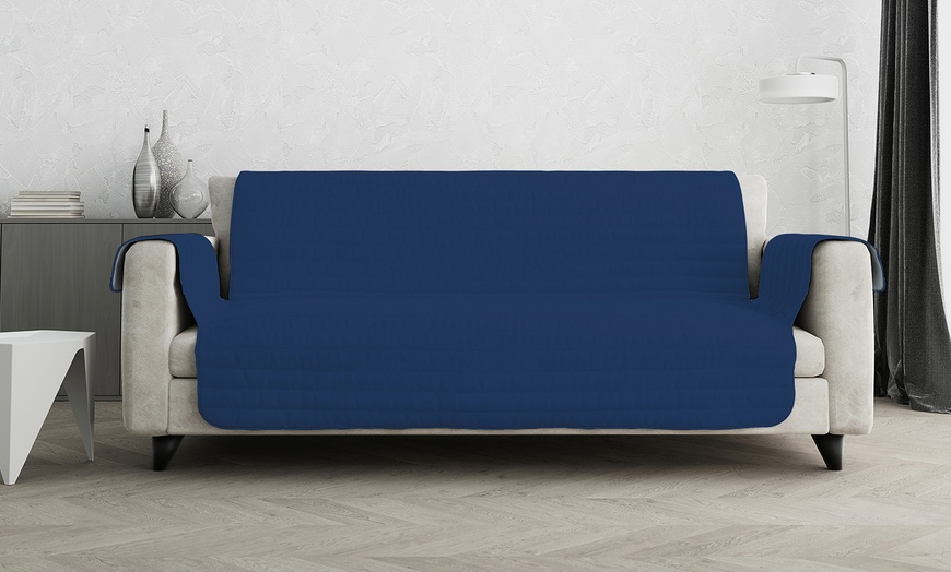 Image 3: Dubbelzijdige tweekleurige “Trendy” bankhoes