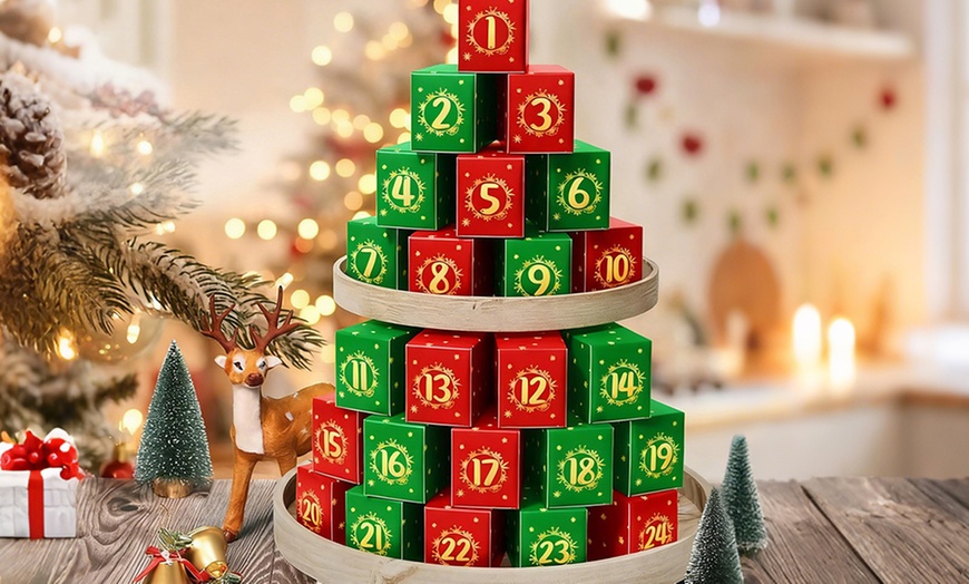 Image 5: Adventskalender mit Blumenstrauß-Bausteinen