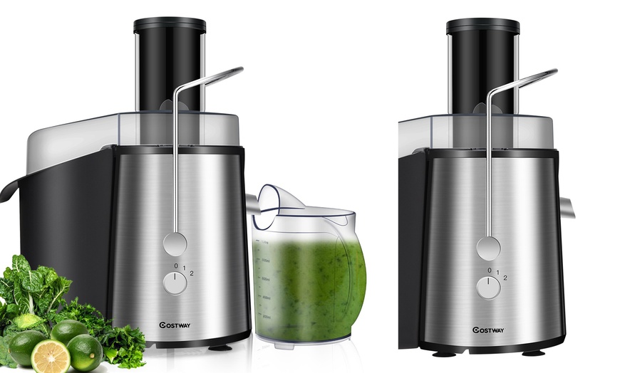 Image 4: Electric Juicer Wide Mouth Fruit & Vegetable Centrifugal Juice Extractor 2 Speed