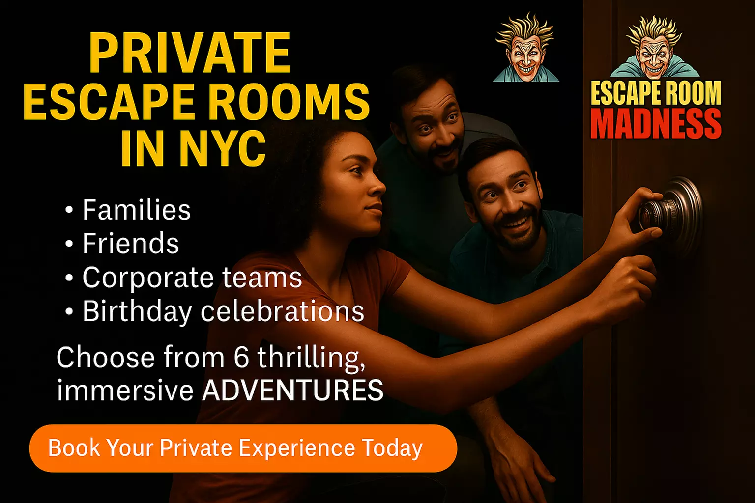 Choice of 6 Unique Escape Rooms; Valid Weekday or Any Day in NYC