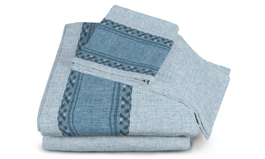 Image 16: Completo lenzuola 100% flanella di cotone Made in Italy