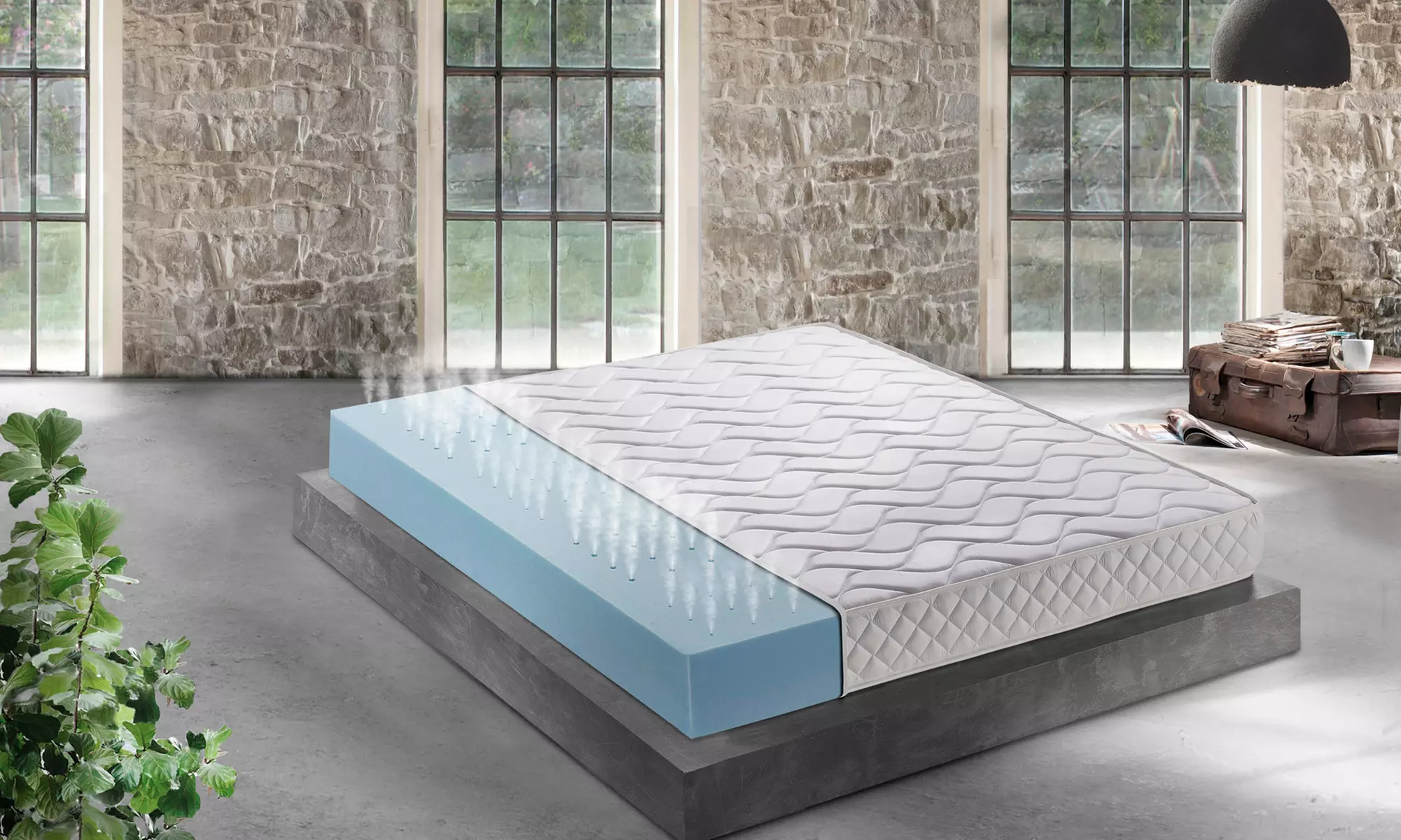 Colchón hipoalergénico de espuma de aire de 19 cm de Kurama, con envío gratuito - Primary Image