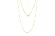 14K Gold Plated .8MM Box Chain in Sterling Silver - Second Medium