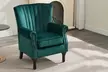 Velvet Upholstered Accent Armchair; Stylish Mid-Century Design - Image 2