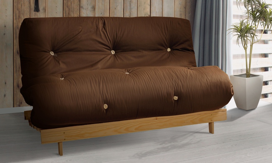 Image 3: Futon Frame and Mattress